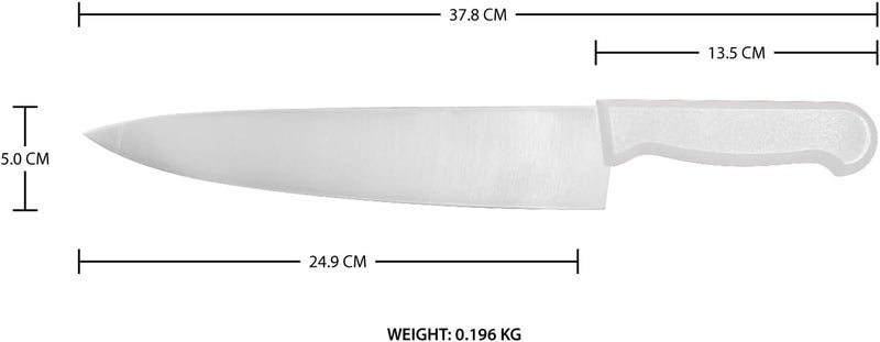 Kitchen Master 10 Inch Stainless Steel Professional Chef Knife (White) - Image 2